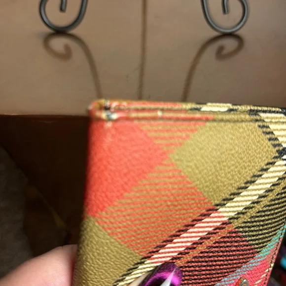 Vivienne Westwood leather plaid print long wallet - Picture 6 of 7